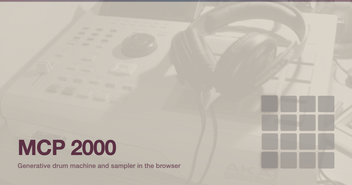 Show HN: MCP 2000 – Browser-based drum machine with AI-generated sounds